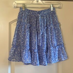 Sienna Sky Blue Floral Skirt Size XS